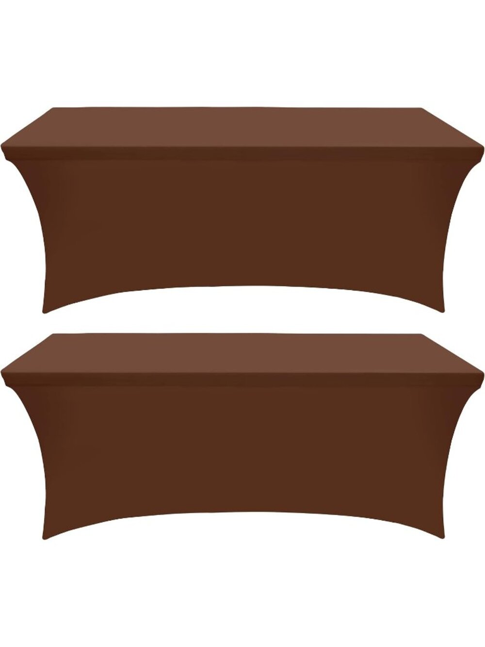 New Spandex Table Cloth 2 Pack [6FT,72Lx30Wx30H in,Light Coffee]